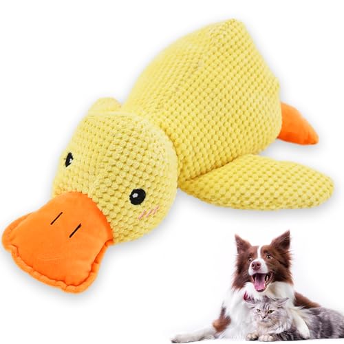 FUXNGZI Quack-Quack Duck Dog Toy, Hundespielzeug, Robustes Enten-Hundespielzeug, Kuscheltier für Hunde, Langlebiges Plüsch-Kauspielzeug für große Welpen und kleine bis mittelgroße Hunde (F) von FUXNGZI