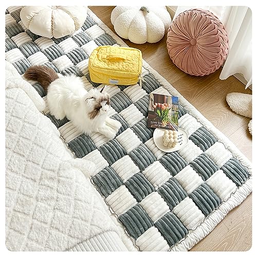 Funny Fuzzy Couchbezug, Funnyfuzzy cremefarben, groß, kariert, quadratisch, Haustiermatte, Bett, weicher Bezug, Garten, schick, Baumwolle, schützender Couchbezug für Boden, Haustier, verschleißfester Funny Fuzzy Couchbezug, Funnyfuzzy cremefarben, groß, kariert, quadratisch, Haustiermatte, Bett, weicher Bezug, Garten, schick, Baumwolle, schützender Couchbezug für Boden, Haustier, verschleißfester von FUYAO