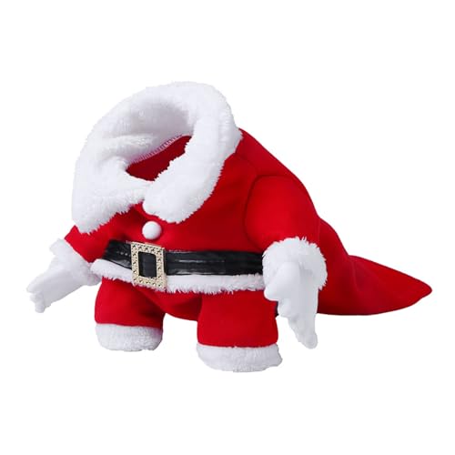 Festlicher Weihnachtsmann-Anzug für Hunde – rotes Fleece-Weihnachtskostüm für süße Haustiere mit multifunktionalem Design (M) von FUZHUI