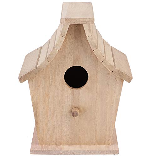 Hängendes Vogelhaus aus Holz, exquisiter Brutkasten für kleine Vögel wie Papageien und Wellensittiche, und – mit seitlicher Metallöffnung und Ständer, ideal für Haustiere von FUZHUI