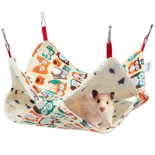 FUZYXIH Etagenbett Schaukel Für Zucker Gleiter Eichhörnchen Etagenbett Winter Bett Käfig Zubehör Kleine Haustier Käfig Hängematte Hamster Hamster Hängematte von FUZYXIH