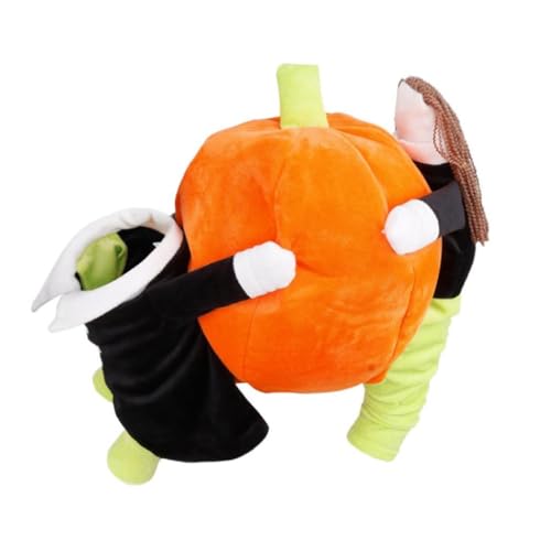 FUZYXIH Hundekostüm Foto Requisiten Haustier Mütze Weiches Kostüm Halloween Kürbis Mantel Thema Cosplay Zubehör Hunde Halloween Outfits von FUZYXIH