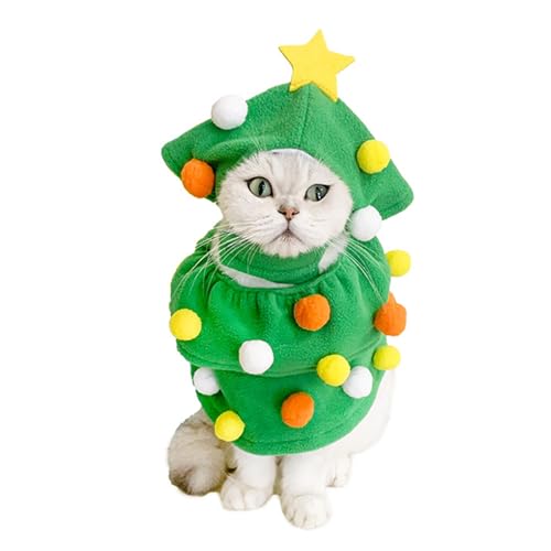 Festliches Katzenkostüm für Party, Weihnachten, Haustierkostüm, Hunde, Cosplay, Verkleidung, Urlaub, Party, Kätzchen, Welpe, Outfit, Winterkleidung für Haustiere, Haustierkostüme von FUZYXIH