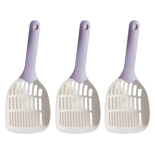 FVCTGHZ 3 stücke Lange Griff Katzenstreu Scooper Feine Maschen Katzenstreu Schaufel Mulden Schaufel for Einfache Reinigung(for Purple 3pc) von FVCTGHZ