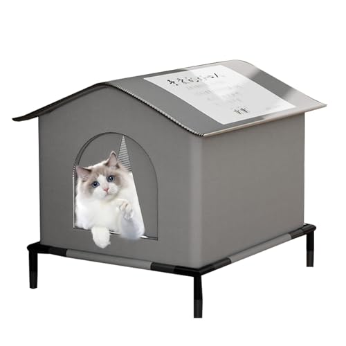 FVPKYUR 36x36x36cm Winter Isoliertes Katzenhaus, Erhöhtes Haustierhaus, Unterschlupf Für Streunende Katzen, Winter Katzenaußenhaus, Katzenhaus Für Draußen, Winterfestes Katzenhütte Mit Halterung FVPKYUR 36x36x36cm Winter Isoliertes Katzenhaus, Erhöhtes Haustierhaus, Unterschlupf Für Streunende Katzen, Winter Katzenaußenhaus, Katzenhaus Für Draußen, Winterfestes Katzenhütte Mit Halterung von FVPKYUR