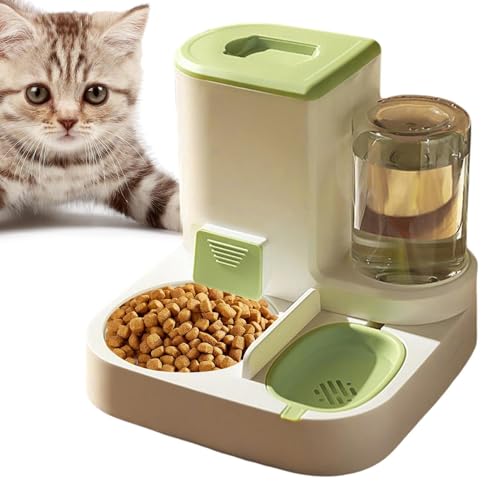FVPKYUR Automatischer Futterautomat für Haustiere | 2-in-1-Wassernapf mit automatischem Futterspender für Hunde | Katzenfutterstation, Hundefutterstation, Schwerkraft-Futterstation für Haustiere, von FVPKYUR