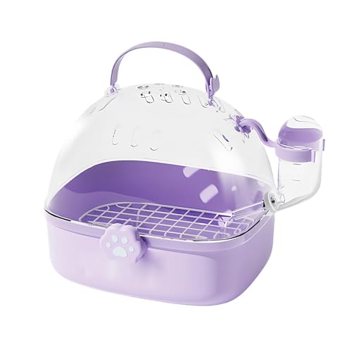 FVPKYUR Hamster Transportbox | Tragbare Kleintierbox Mit Trinkflasche | Atmungsaktive Vogeltransporttasche Für Igel Chinchillas Unzertrennliche Nymphensittiche Wellensittiche Aras Sittiche von FVPKYUR