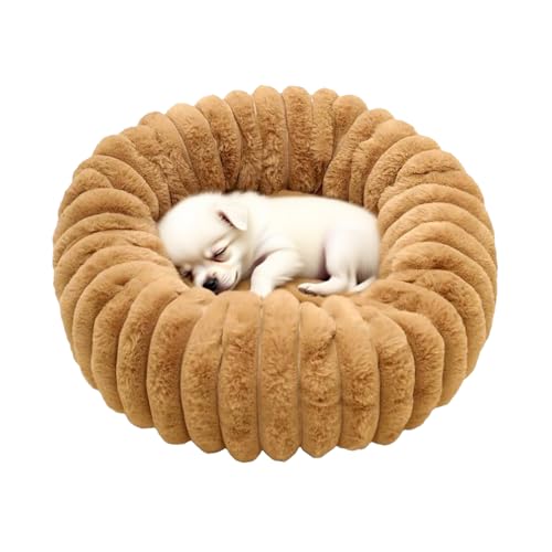 FVPKYUR Hund Donut Bett - Warmweicher Katzen Schlafplatz,rutschfeste Plüsch Tier Sofa Für Büro Schlafzimmer Wohnzimmer Wohnung Boden Indoor Outdoor von FVPKYUR
