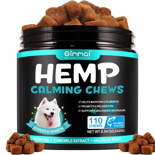 Beruhigende Kausnacks für Hunde Beruhigende Leckereien für ruhige Momente Fördert die Entspannung Befreit Hunde von Angst Stress Trennung Donner Reiseprobleme (242g/8.54oz, Lachs-Geschmack) von FVVSIEDK
