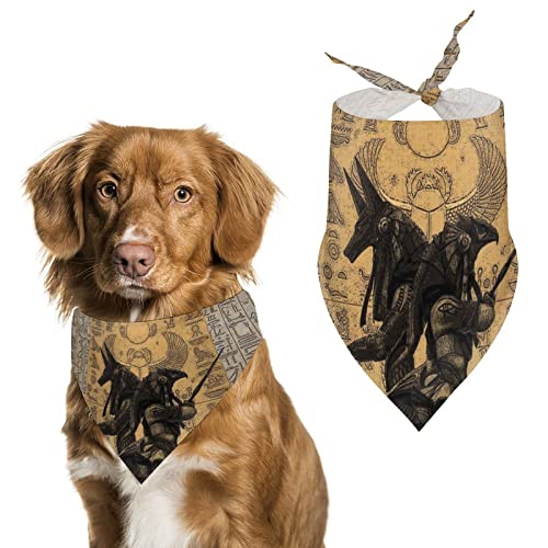Ägypten Anubis Hunde-Bandanas, dreieckige Hundelätzchen, niedlicher Haustier-Schal, Kopftuch für kleine, mittelgroße und große Haustiere von FWJZDSP