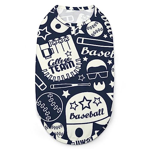 Baseball-Hunde-Shirts, Haustier-Bedruckte Kleidung, Sommer-T-Shirts, atmungsaktives Pullover-Tanktop für kleine Hunde und Katzen Baseball-Hunde-Shirts, Haustier-Bedruckte Kleidung, Sommer-T-Shirts, atmungsaktives Pullover-Tanktop für kleine Hunde und Katzen von FWJZDSP