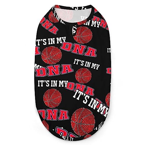 Basketball is MyDog Shirts, Bedruckte Kleidung für Haustiere, Sommer-T-Shirts, atmungsaktives Pullover-Tanktop für kleine Hunde und Katzen von FWJZDSP