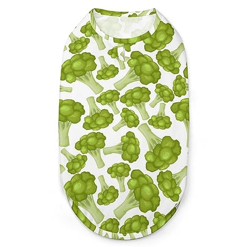 Brokkoli-Muster, Haustier-Shirt, Weste, süßes Hunde-Tanktop, weiches ärmelloses T-Shirt für Welpen, Kätzchen, Katzen, M Brokkoli-Muster, Haustier-Shirt, Weste, süßes Hunde-Tanktop, weiches ärmelloses T-Shirt für Welpen, Kätzchen, Katzen, M von FWJZDSP