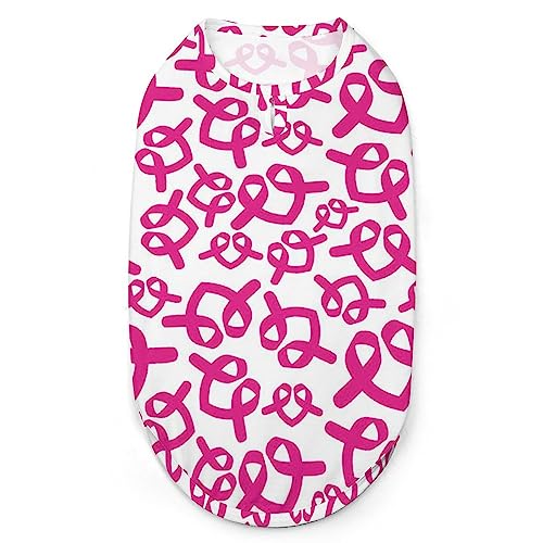 Brustkrebs-Bewusstseins-Rosa-Band-Hundehemden, Bedruckte Kleidung für Haustiere, Sommer-T-Shirts, atmungsaktives Pullover-Tanktop für kleine Hunde und Katzen Brustkrebs-Bewusstseins-Rosa-Band-Hundehemden, Bedruckte Kleidung für Haustiere, Sommer-T-Shirts, atmungsaktives Pullover-Tanktop für kleine Hunde und Katzen von FWJZDSP