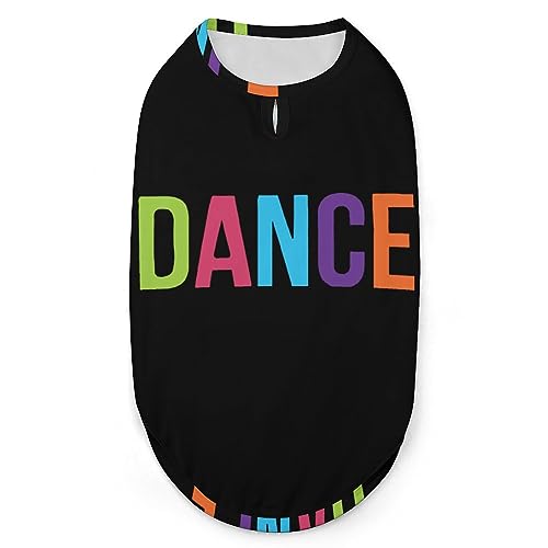 Buntes Tanz-Buchstaben-Haustier-Shirt, Weste, süßes Hunde-Tanktop, weiches ärmelloses T-Shirt für Welpen, Kätzchen, Katzen, L Buntes Tanz-Buchstaben-Haustier-Shirt, Weste, süßes Hunde-Tanktop, weiches ärmelloses T-Shirt für Welpen, Kätzchen, Katzen, L von FWJZDSP