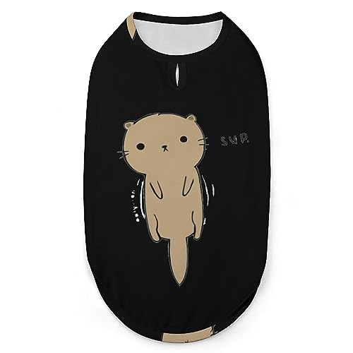 Cat Fly Space Pets Shirt Weste Süßes Hunde-Tanktop Weiches ärmelloses T-Shirt für Welpen Kitty Cats L von FWJZDSP