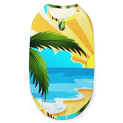 Coconut Tree Beach Hunde-Shirts, Haustier-Bedruckte Kleidung, Sommer-T-Shirts, atmungsaktives Pullover-Tanktop für kleine Hunde und Katzen Coconut Tree Beach Hunde-Shirts, Haustier-Bedruckte Kleidung, Sommer-T-Shirts, atmungsaktives Pullover-Tanktop für kleine Hunde und Katzen von FWJZDSP
