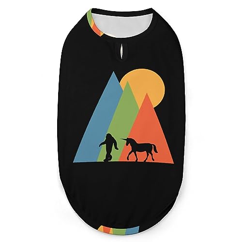 Color Mountain Man Led The Horse Pets Shirt Weste Süßes Hunde-Tanktop Weiches ärmelloses T-Shirt für Welpen Kitty Cats XL von FWJZDSP