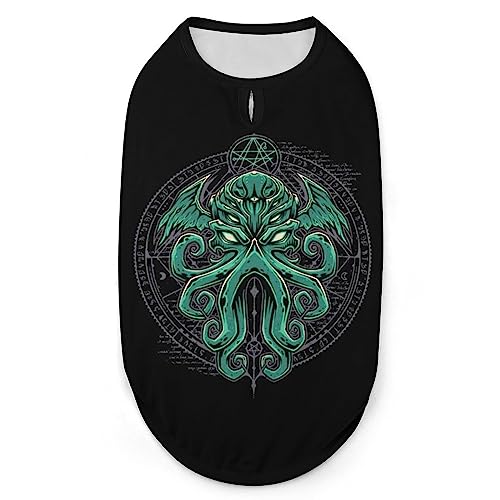 Cthulhu Hunde-Shirts, Haustier-Bedruckte Kleidung, Sommer-T-Shirts, atmungsaktives Pullover-Tanktop für kleine Hunde und Katzen Cthulhu Hunde-Shirts, Haustier-Bedruckte Kleidung, Sommer-T-Shirts, atmungsaktives Pullover-Tanktop für kleine Hunde und Katzen von FWJZDSP