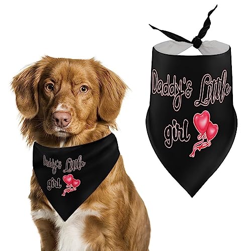 Daddys Little Girl Hunde-Bandanas, dreieckige Hundelätzchen, niedlicher Haustier-Schal, Halstuch für kleine, mittelgroße und große Haustiere von FWJZDSP