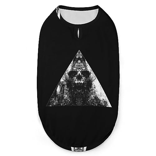 Dreieckiges bedrucktes Totenkopf-Haustier-Shirt, Weste, süßes Hunde-Tanktop, weiches ärmelloses T-Shirt für Welpen, Kätzchen, Katzen, L Dreieckiges bedrucktes Totenkopf-Haustier-Shirt, Weste, süßes Hunde-Tanktop, weiches ärmelloses T-Shirt für Welpen, Kätzchen, Katzen, L von FWJZDSP