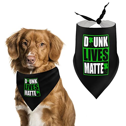 Drunk Lives Matter Hunde-Bandanas, dreieckige Hundelätzchen, niedlicher Haustier-Schal, Halstuch für kleine, mittelgroße und große Haustiere von FWJZDSP