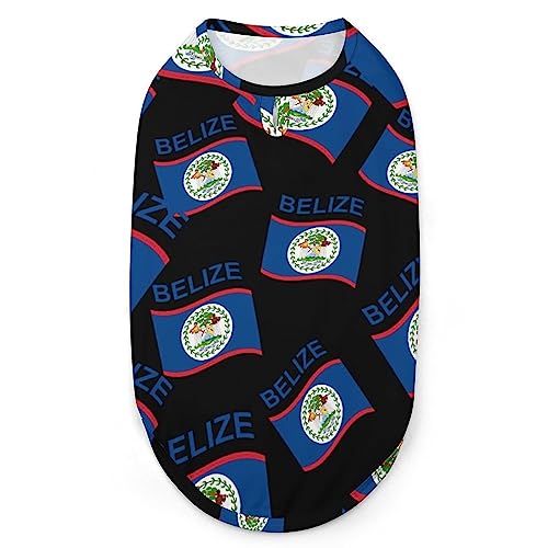 Flagge von Belize Hunde-Shirts, Bedruckte Kleidung für Haustiere, Sommer-T-Shirts, atmungsaktives Pullover-Tanktop für kleine Hunde und Katzen Flagge von Belize Hunde-Shirts, Bedruckte Kleidung für Haustiere, Sommer-T-Shirts, atmungsaktives Pullover-Tanktop für kleine Hunde und Katzen von FWJZDSP