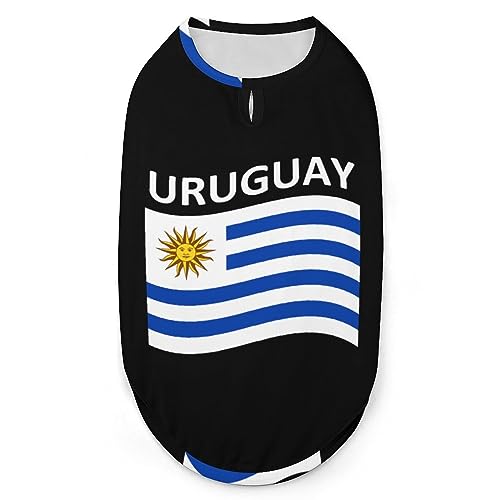 Flagge von Uruguay, Haustier-Shirt, Weste, süßes Hunde-Tanktop, weiches ärmelloses T-Shirt für Welpen, Kätzchen, Katzen, L von FWJZDSP