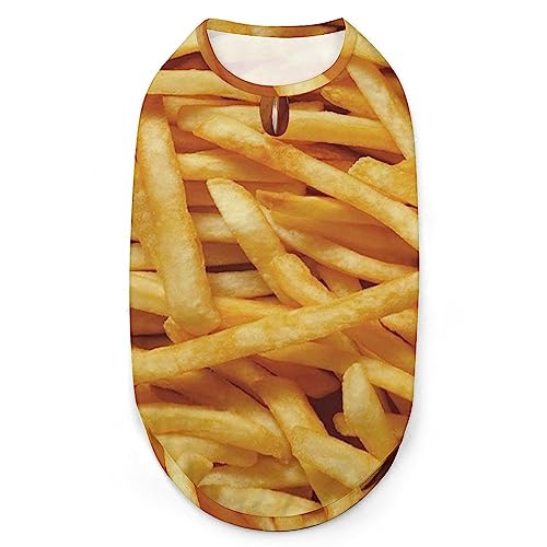 Französische Frites-Hundehemden, Bedruckte Kleidung für Haustiere, Sommer-T-Shirts, atmungsaktives Pullover-Tanktop für kleine Hunde und Katzen Französische Frites-Hundehemden, Bedruckte Kleidung für Haustiere, Sommer-T-Shirts, atmungsaktives Pullover-Tanktop für kleine Hunde und Katzen von FWJZDSP