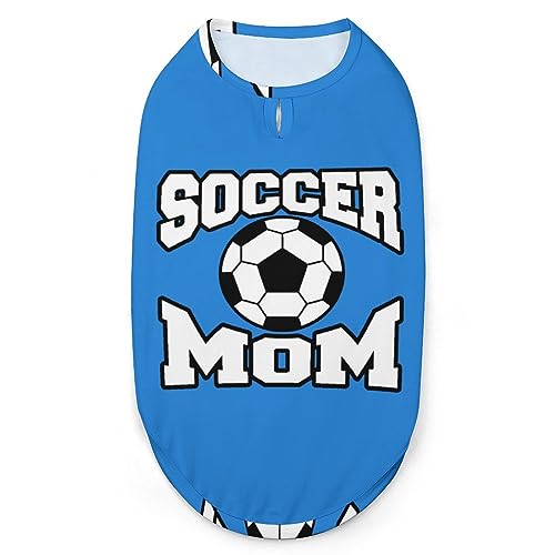 Fußball-Mom-Haustier-Shirt, Weste, süßes Hunde-Tanktop, weiches ärmelloses T-Shirt für Welpen, Kätzchen, Katzen, M von FWJZDSP