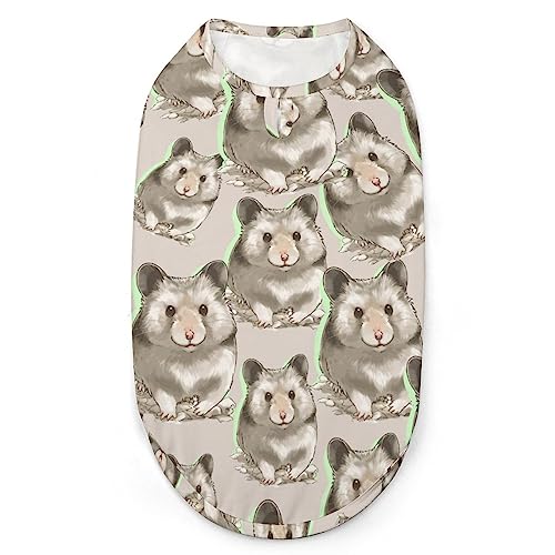Hamster-Bild-Hundehemden, Haustier-Bedruckte Kleidung, Sommer-T-Shirts, atmungsaktives Pullover-Tanktop für kleine Hunde und Katzen Hamster-Bild-Hundehemden, Haustier-Bedruckte Kleidung, Sommer-T-Shirts, atmungsaktives Pullover-Tanktop für kleine Hunde und Katzen von FWJZDSP