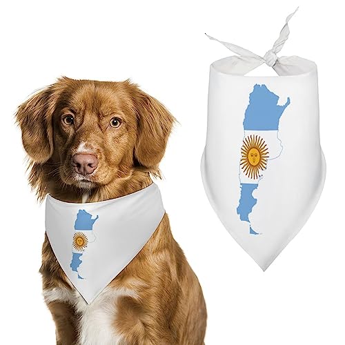 Hunde-Bandanas mit Flagge und Karte von Argentinien, dreieckige Hundelätzchen, niedlicher Haustier-Schal, Halstuch für kleine, mittelgroße und große Haustiere von FWJZDSP