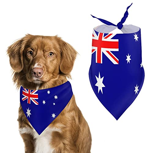 Hunde-Bandanas mit Flagge von Australien, dreieckige Hundelätzchen, niedlicher Haustier-Schal, Kopftuch für kleine, mittelgroße und große Haustiere von FWJZDSP