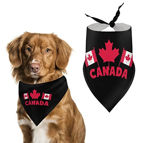 Hunde-Bandanas mit Kanada-Flaggen, dreieckig, niedliches Haustier-Schal, Kopftuch für kleine, mittelgroße und große Haustiere von FWJZDSP