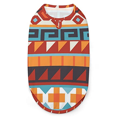 Hunde-Shirts mit Aztekenmustern, Bedruckte Kleidung für Haustiere, Sommer-T-Shirts, atmungsaktives Pullover-Tanktop für kleine Hunde und Katzen Hunde-Shirts mit Aztekenmustern, Bedruckte Kleidung für Haustiere, Sommer-T-Shirts, atmungsaktives Pullover-Tanktop für kleine Hunde und Katzen von FWJZDSP