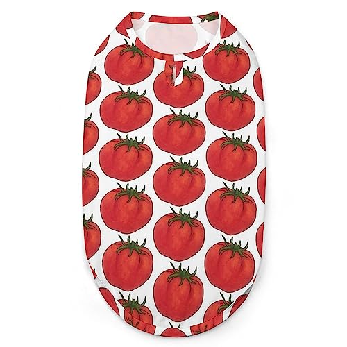 Hunde-Shirts mit Tomatenmuster, Bedruckte Kleidung für Haustiere, Sommer-T-Shirts, atmungsaktives Pullover-Tanktop für kleine Hunde und Katzen Hunde-Shirts mit Tomatenmuster, Bedruckte Kleidung für Haustiere, Sommer-T-Shirts, atmungsaktives Pullover-Tanktop für kleine Hunde und Katzen von FWJZDSP