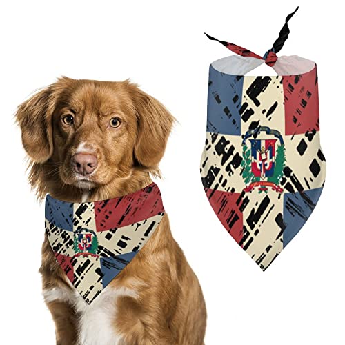 Hundehalstücher mit Flagge der Dominikanischen Republik, dreieckige Hundelätzchen, niedlicher Haustierschal, Kopftuch für kleine, mittelgroße und große Haustiere von FWJZDSP