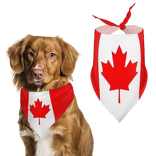 Hundehalstücher mit Kanada-Flagge, dreieckige Hundelätzchen, niedlicher Haustierschal, Kopftuch für kleine, mittelgroße und große Haustiere von FWJZDSP