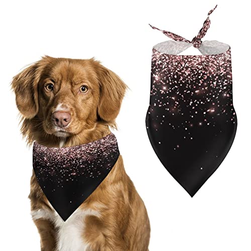 Hundehalstücher mit roségoldenen Partikeln, dreieckige Hundelätzchen, niedlicher Haustierschal, Halstuch für kleine, mittelgroße und große Haustiere von FWJZDSP