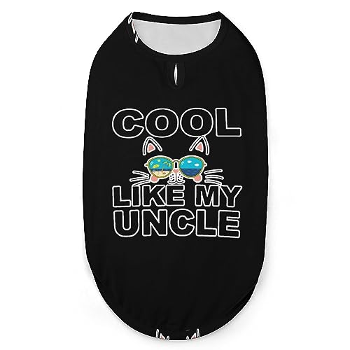 I'm Cool Like My Uncle Pets Shirt Weste, süßes Hunde-Tanktop, weiches ärmelloses T-Shirt für Welpen, Kätzchen, Katzen, M von FWJZDSP