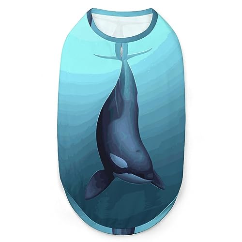 Killerwal-Haustier-Shirt, Weste, süßes Hunde-Tanktop, weiches ärmelloses T-Shirt für Welpen, Kätzchen, Katzen, XL Killerwal-Haustier-Shirt, Weste, süßes Hunde-Tanktop, weiches ärmelloses T-Shirt für Welpen, Kätzchen, Katzen, XL von FWJZDSP