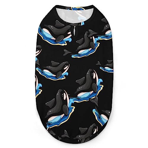 Killerwale Meer Panda Hunde-Shirts, Bedruckte Kleidung für Haustiere, Sommer-T-Shirts, atmungsaktives Pullover-Tanktop für kleine Hunde und Katzen Killerwale Meer Panda Hunde-Shirts, Bedruckte Kleidung für Haustiere, Sommer-T-Shirts, atmungsaktives Pullover-Tanktop für kleine Hunde und Katzen von FWJZDSP