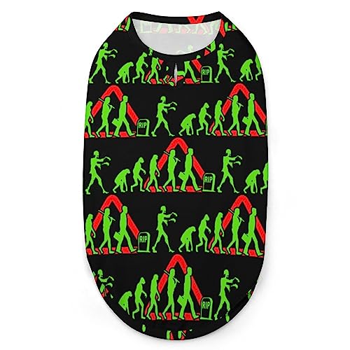 Lustige Zombie-Evolution-Hunde-Shirts, Bedruckte Kleidung für Haustiere, Sommer-T-Shirts, atmungsaktives Pullover-Tanktop für kleine Hunde und Katzen Lustige Zombie-Evolution-Hunde-Shirts, Bedruckte Kleidung für Haustiere, Sommer-T-Shirts, atmungsaktives Pullover-Tanktop für kleine Hunde und Katzen von FWJZDSP