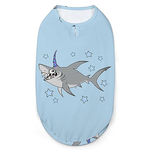 Lustiges Hai-Stern-Haustier-Shirt, Weste, süßes Hunde-Tanktop, weiches ärmelloses T-Shirt für Welpen, Kätzchen, Katzen, 2XL Lustiges Hai-Stern-Haustier-Shirt, Weste, süßes Hunde-Tanktop, weiches ärmelloses T-Shirt für Welpen, Kätzchen, Katzen, 2XL von FWJZDSP