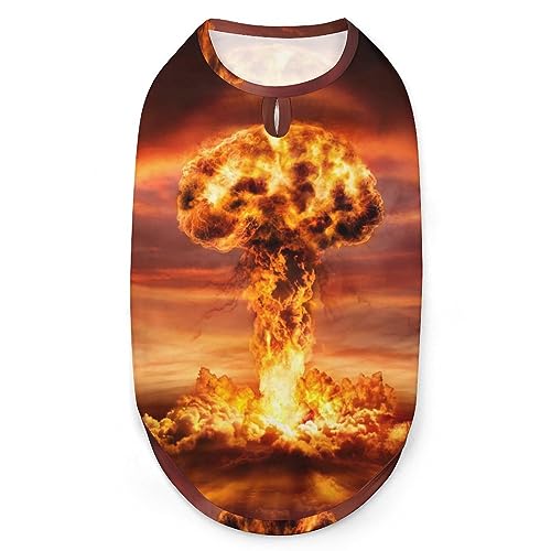 Mushroom Cloud Pets Shirt Weste, süßes Hunde-Tanktop, weiches ärmelloses T-Shirt für Welpen, Kätzchen, Katzen, 2XL von FWJZDSP