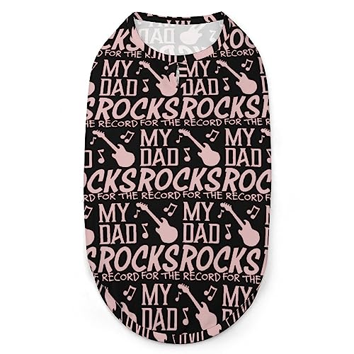 My Dad Rocks Hunde-Shirts, Bedruckte Kleidung für Haustiere, Sommer-T-Shirts, atmungsaktives Pullover-Tanktop für kleine Hunde und Katzen My Dad Rocks Hunde-Shirts, Bedruckte Kleidung für Haustiere, Sommer-T-Shirts, atmungsaktives Pullover-Tanktop für kleine Hunde und Katzen von FWJZDSP
