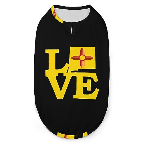 New Mexico Flag Love Pets Shirt Weste Süßes Hunde-Tanktop Weiches ärmelloses T-Shirt für Welpen Kitty Katzen 2XL New Mexico Flag Love Pets Shirt Weste Süßes Hunde-Tanktop Weiches ärmelloses T-Shirt für Welpen Kitty Katzen 2XL von FWJZDSP
