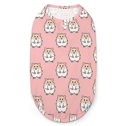Niedliches Hamster-Haustier-Shirt, Weste, süßes Hunde-Tanktop, weiches ärmelloses T-Shirt für Welpen, Kätzchen, Katzen, XL Niedliches Hamster-Haustier-Shirt, Weste, süßes Hunde-Tanktop, weiches ärmelloses T-Shirt für Welpen, Kätzchen, Katzen, XL von FWJZDSP