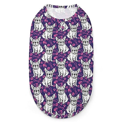 Niedliches Heim-Hunde-Muster, Haustier-Shirt, Weste, süßes Hunde-Tanktop, weiches ärmelloses T-Shirt für Welpen, Kätzchen, Katzen, M von FWJZDSP
