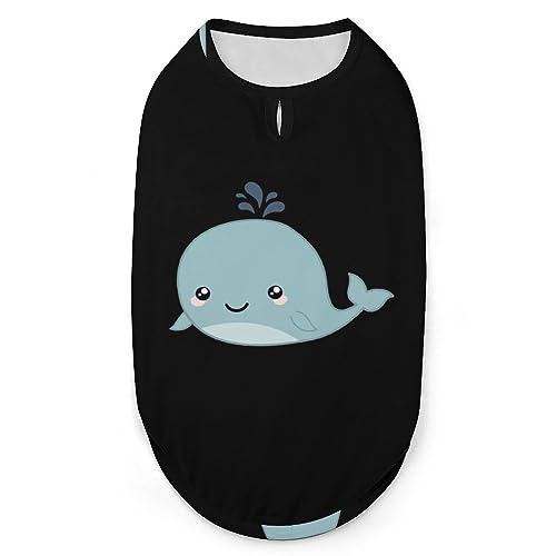 Niedliches Wal-Haustier-Shirt, Weste, süßes Hunde-Tanktop, weiches ärmelloses T-Shirt für Welpen, Kätzchen, Katzen, XL von FWJZDSP